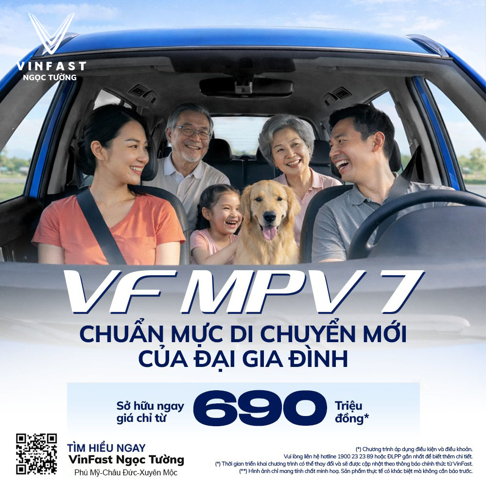 VinFast Ngọc Tường Cùng Giờ Trái Đất Đặt Cọc VF MPV 7 Nhận Voucher Lên Đến 20tr