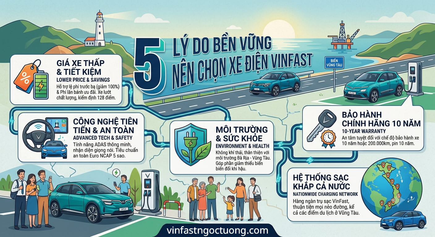 Lý do nên mua xe điện VinFast Bà Rịa Vũng Tàu