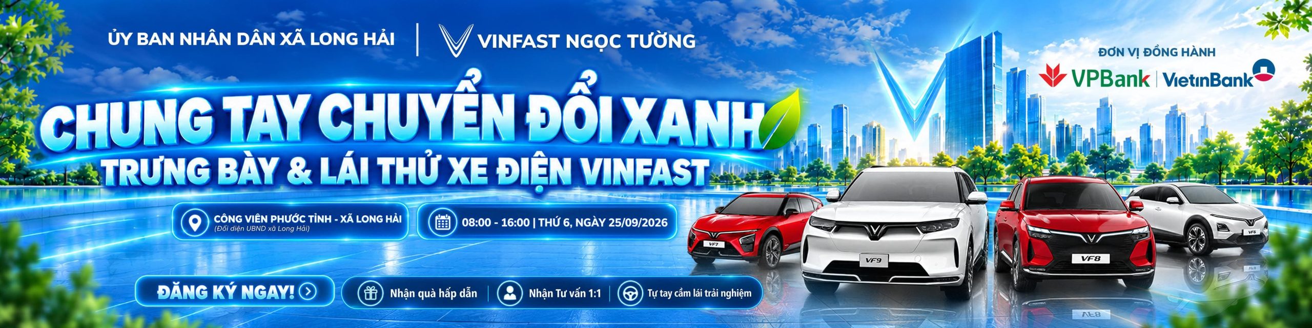 Lái thử xe điện VinFast tại Long Hải ngày 25/09