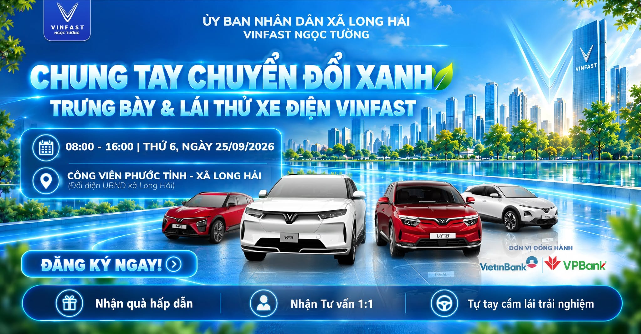 Lái thử xe điện VinFast tại Long Hải ngày 25/09